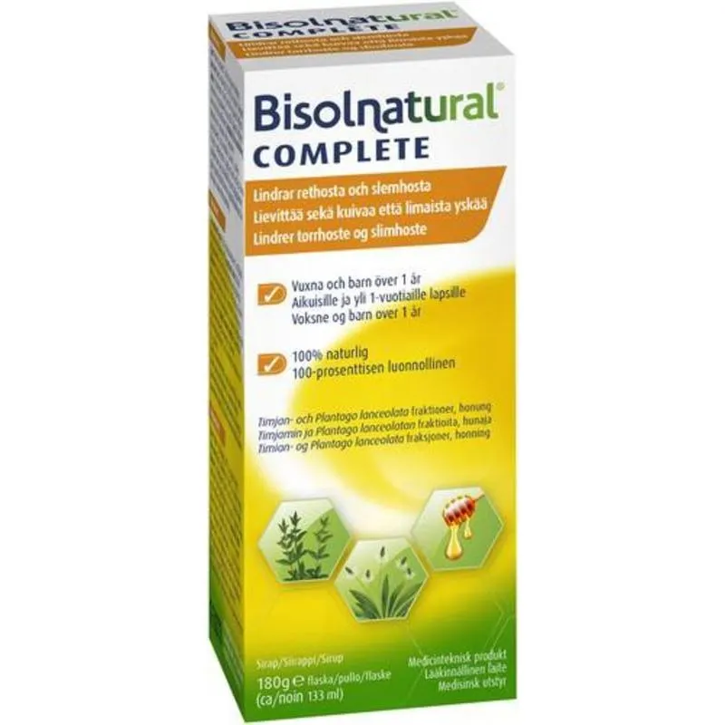 Bisolnatural Complete hostsirap 133 ml