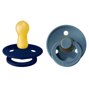 BIBS Colour Nappar - Stl. 2 - 2-pack - Rund - Deep Space/Petrol