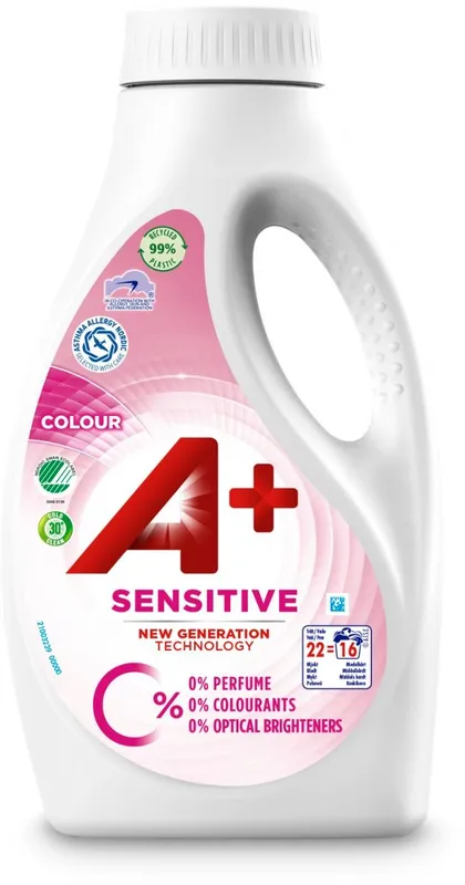 A+ Sensitive Colour Flytande Tvättmedel 880 ml