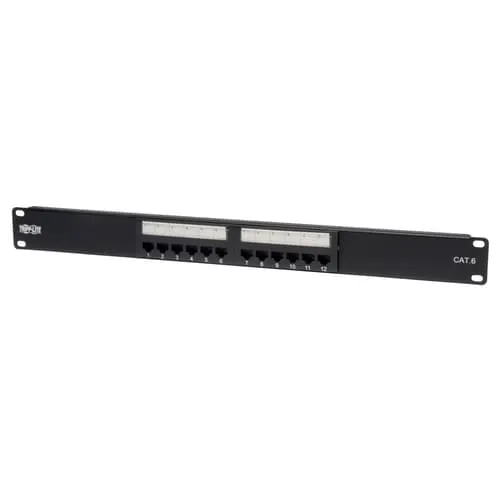Eaton 12-port 1u 19″ Patch Panel Cat6 Svart 1u