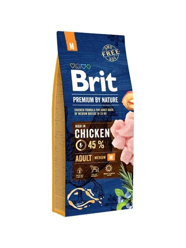Brit Premium By Nature Dog Adult Medium Chicken Torrfoder till Hund