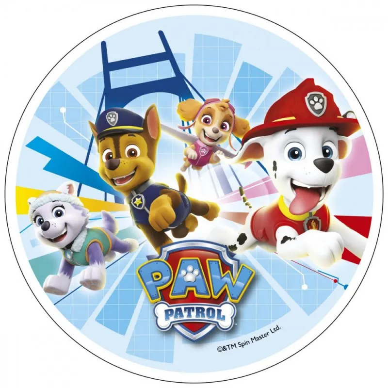 Tårtbild Paw Patrol - Chase & Skye 20 cm