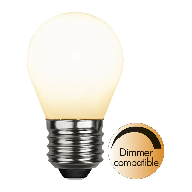 Filament-LED E27 klotlampa opal, 5W(40W) dimbar