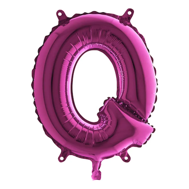 Bokstavsballong Mini Rosa - Bokstav Q