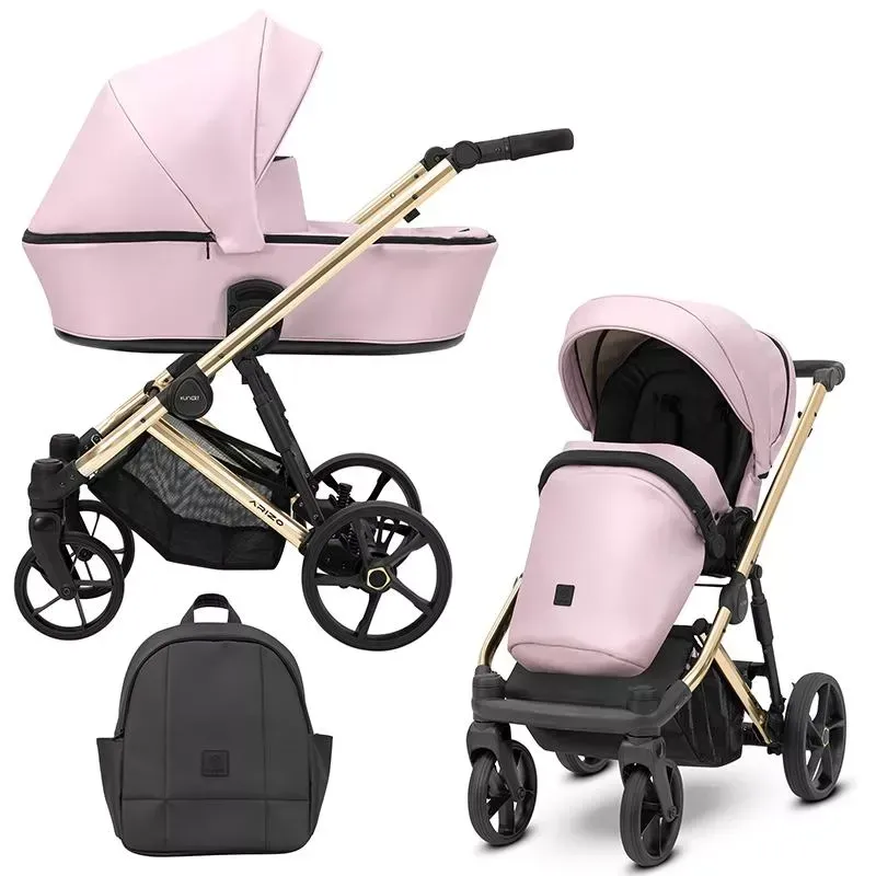 Arizo 2-i-1 barnvagn Rosa Eko läder