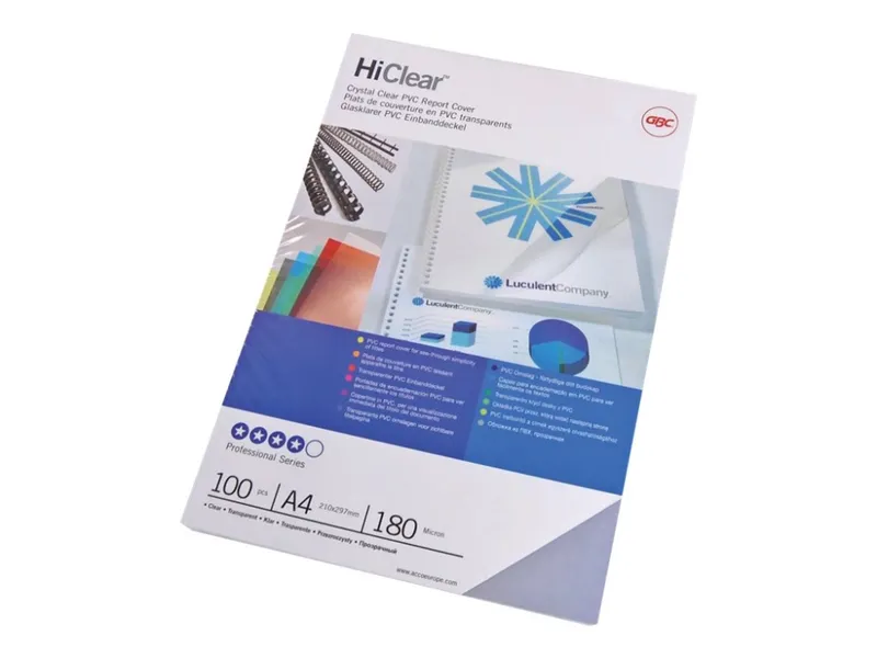 GBC - report file - for A4 - clear (pack of 100)