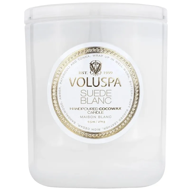 Voluspa Classic Maison Blanc doftljus 60 timmar Suede Blanc