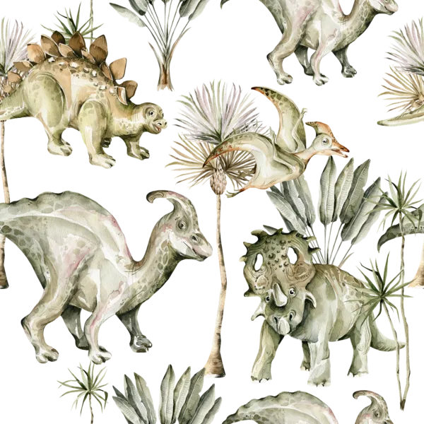 Fototapet - Typer av dinosaurier
