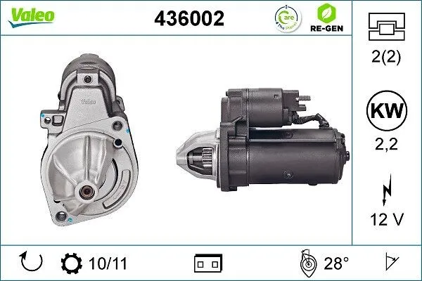 Startmotor VALEO 436002