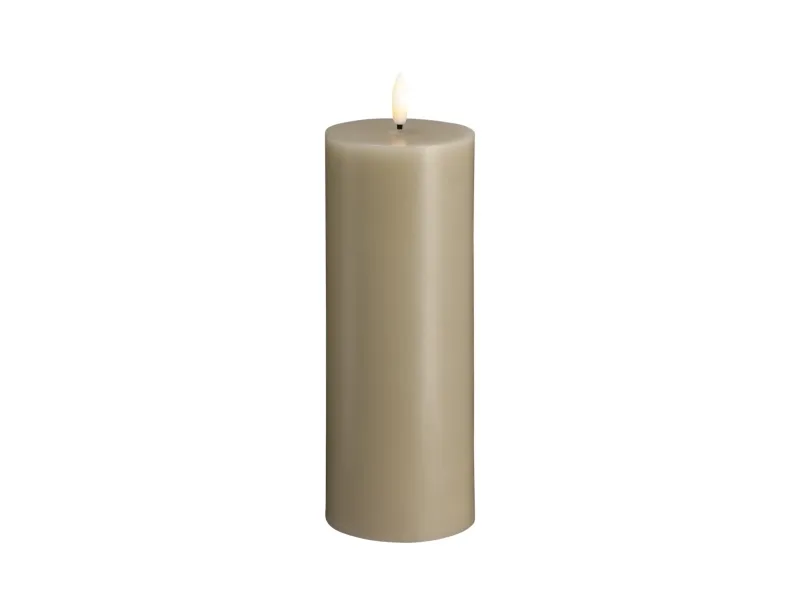 Moods & More LED pillar candle - Kit grey - 74×200 mm