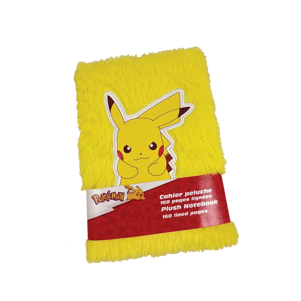 Pokemon POKÉMON A5-anteckningsbok med gult plyschomslag