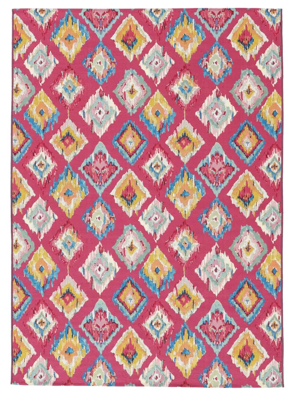 Kirra Ikat Matta – Rosa / Flerfärgad 200×300