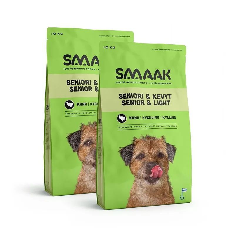 SMAAK Dog Senior & Light Kyckling 2 x 10 kg