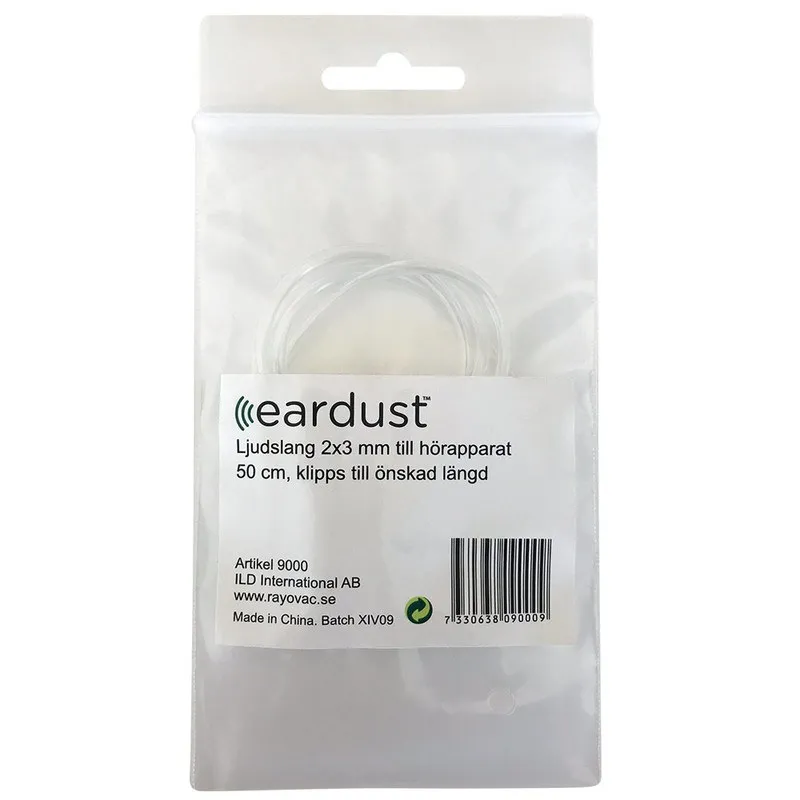 Eardust Ljudslang 2 x 3 mm till Hörapparat 50 cm
