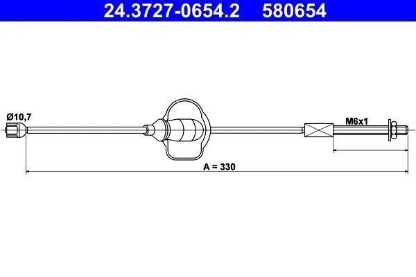 Handbromsvajer ATE 24.3727-0654.2