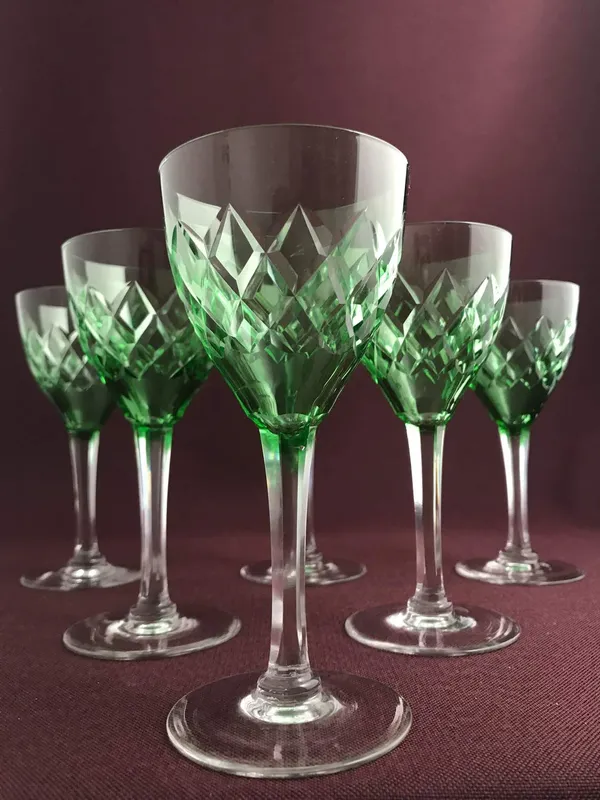 Kosta Boda – Bror – 3 st Vin smaragd gröna glas design Fritz Kallenberg