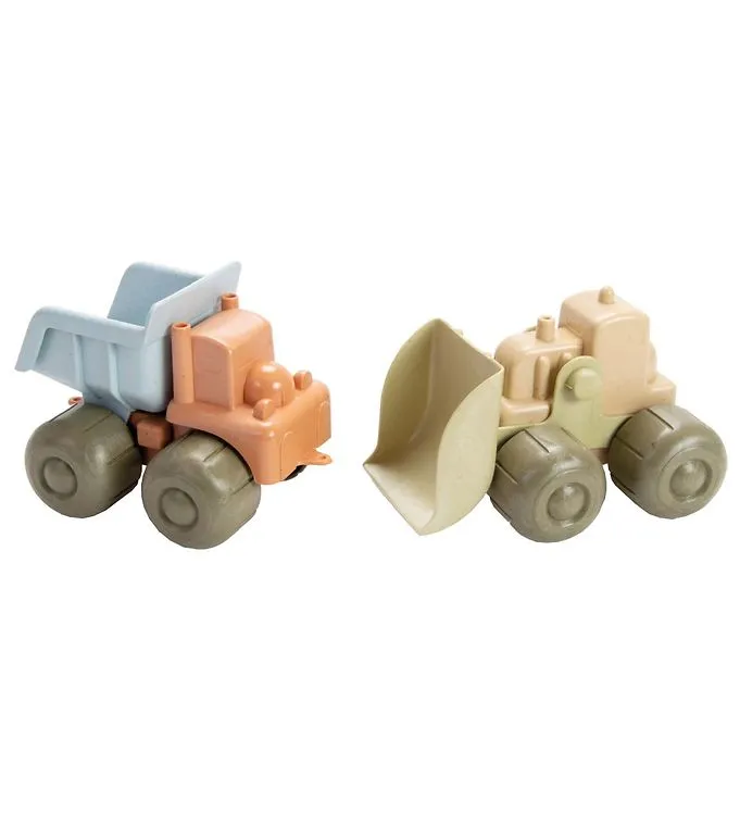 Dantoy BIO Plastic Bulldozer & Lastbil – 17 cm – Pastel