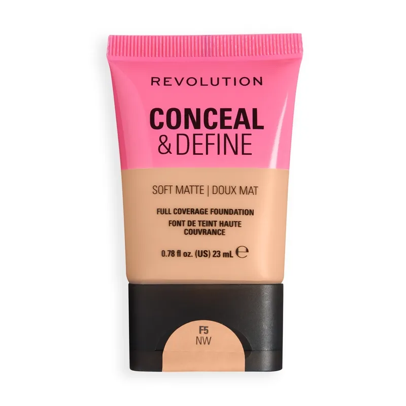 Revolution Beauty London Revolution Conceal and Define Soft Matte Tube Foundation F5NW 23 ml