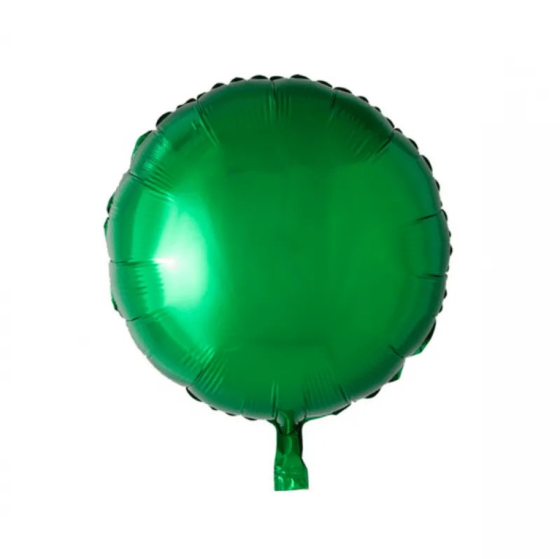 Folieballong rund grön – 46 cm