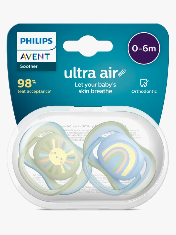 Philips Avent Ultra Air, Storlek 1 (0-6 Mån.), Symmetrisk - Silikon