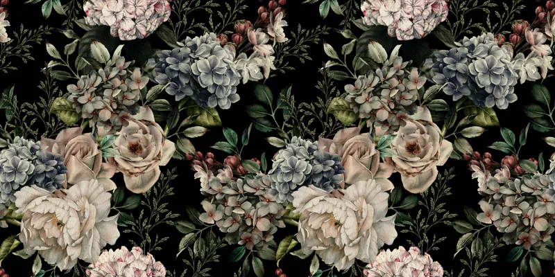 Dekorplast - Blommönster / Skala och sticka