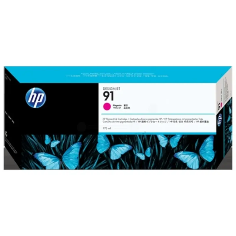 HP Magenta Vivera bläckpatron No. 91 (775 ml)