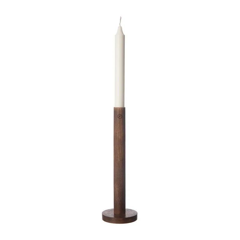 ERNST Ernst ljusstake i trä 25 cm Mörkbrun