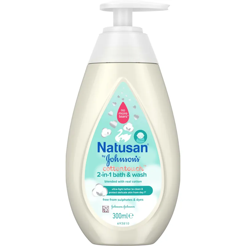 Natusan by Johnson’s CottonTouch 2-in-1 Bath and Wash 300 ml