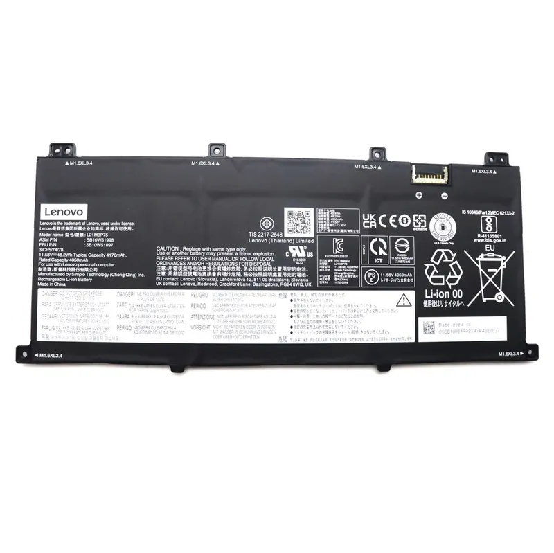 Lenovo Laptop Batteri internt, 3c, 48,2 Wh, Li-ion, SP/A