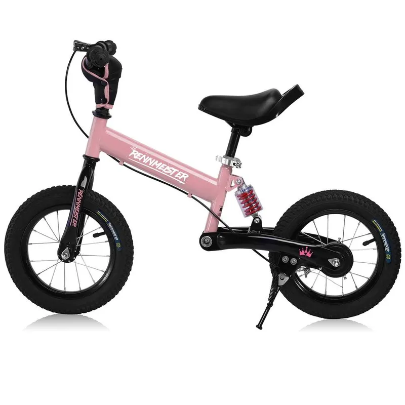 Balanscykel 12″ Rosa - Stötdämpande, Justerbar Sadel