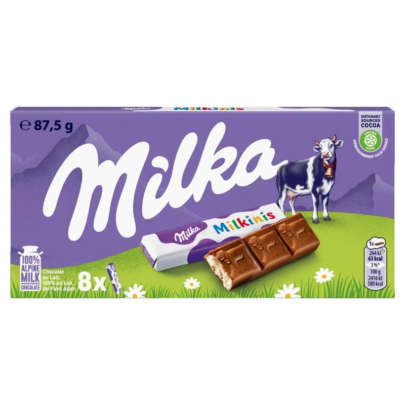 Milka Mjölkchoklad Med Mjölkfyllning 87,5 G (8 stycken)