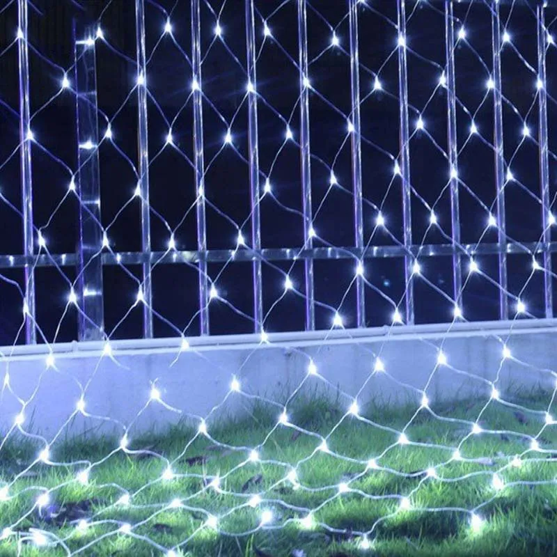Juldekoration LED-gardin Kallvit - Nät 160 LED-lampor