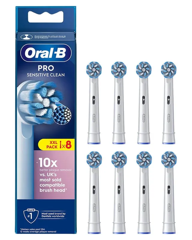 Oral-B Sensitive Clean Borsthuvuden 8 st