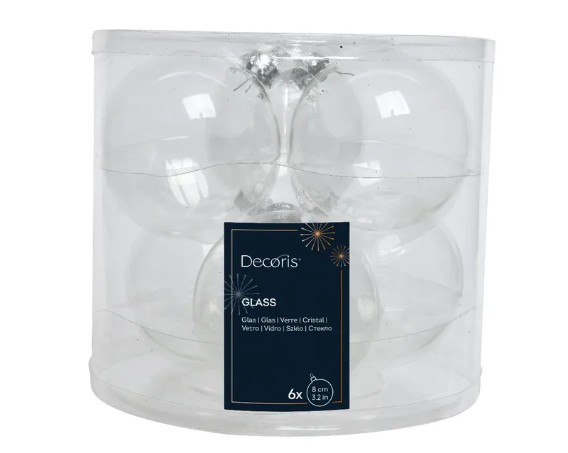 Julkula 8cm Klar 6-pack