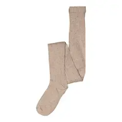 MP Denmark Basic Rib Strumpbyxor - Light Brown Melange - 110