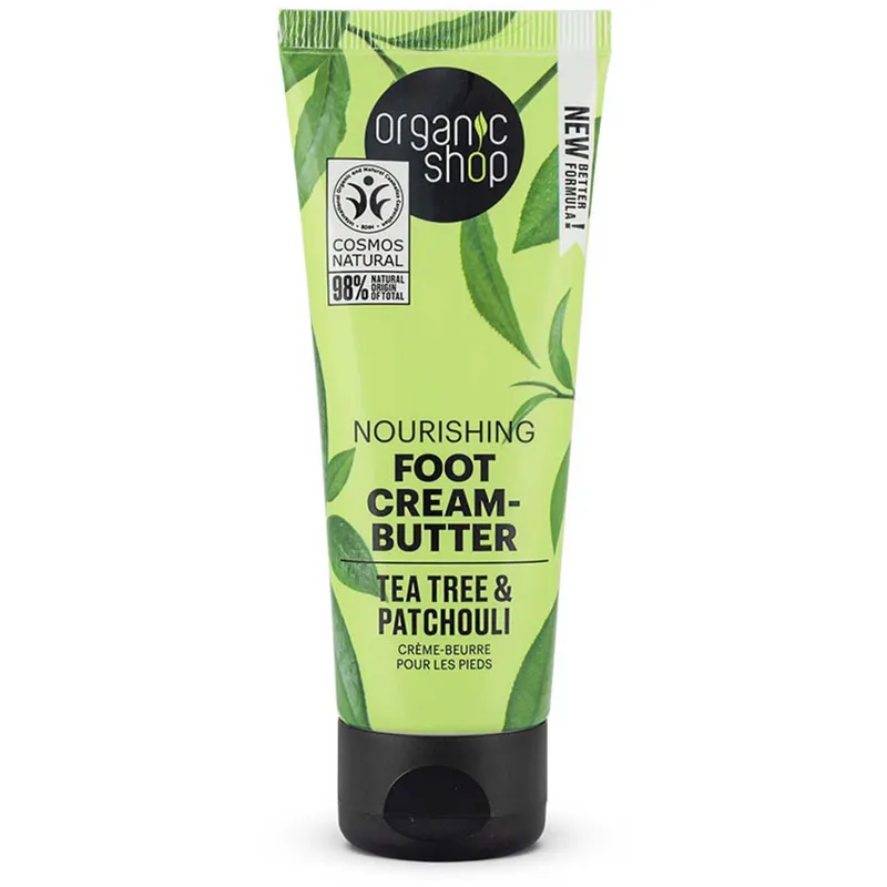 Organic Shop Nourishing Foot Cream-Butter Tea Tree & Patchouli 75 ml