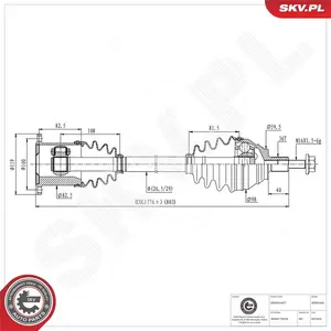 Drivaxel ESEN SKV 40SKV443