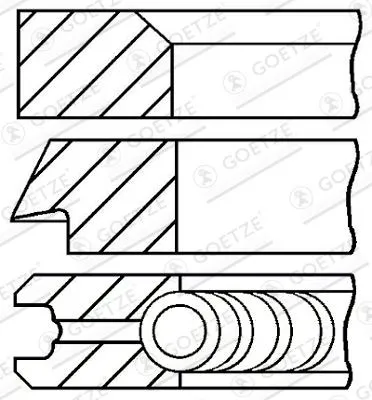 Kolvringsats GOETZE ENGINE 08-523600-00