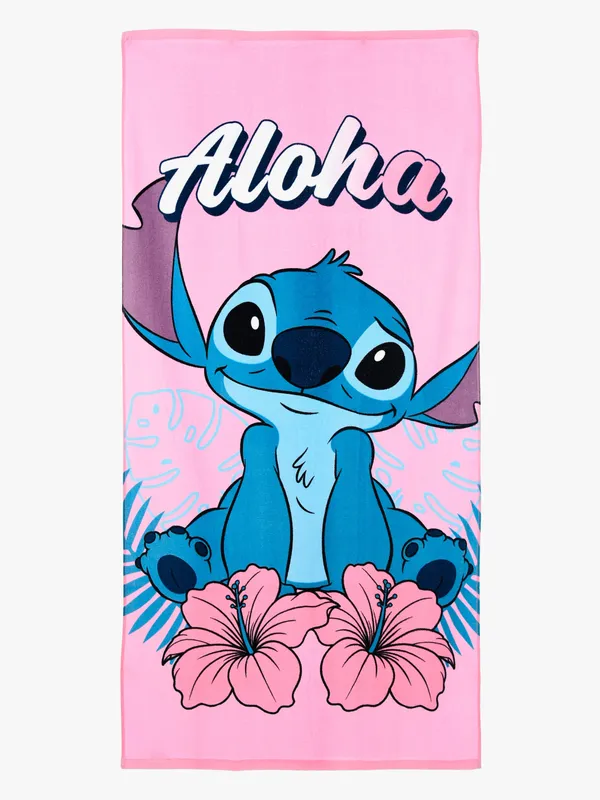Disney Stitch Handduk 100% Bomull, Ljusrosa