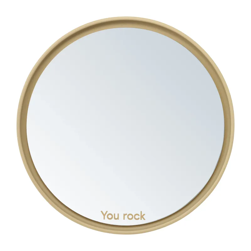 Design Letters Mirror Mirror bordsspegel Ø21 cm Beige