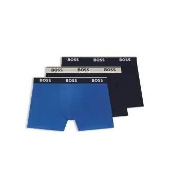 BOSS för män. 50554694 Set 3 boxershorts Power blå (XL), Svart, Hemkläder, Bomull