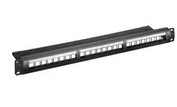 Goobay 95743, RJ-45, Svart, Stativmontering, 1U