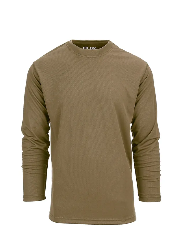 Fostex Quick Dry taktisk långärmad t-shirt Brun (#2932)