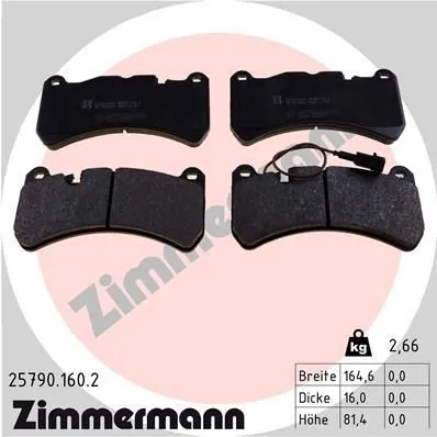 Bromsbelägg ZIMMERMANN 25790.160.2
