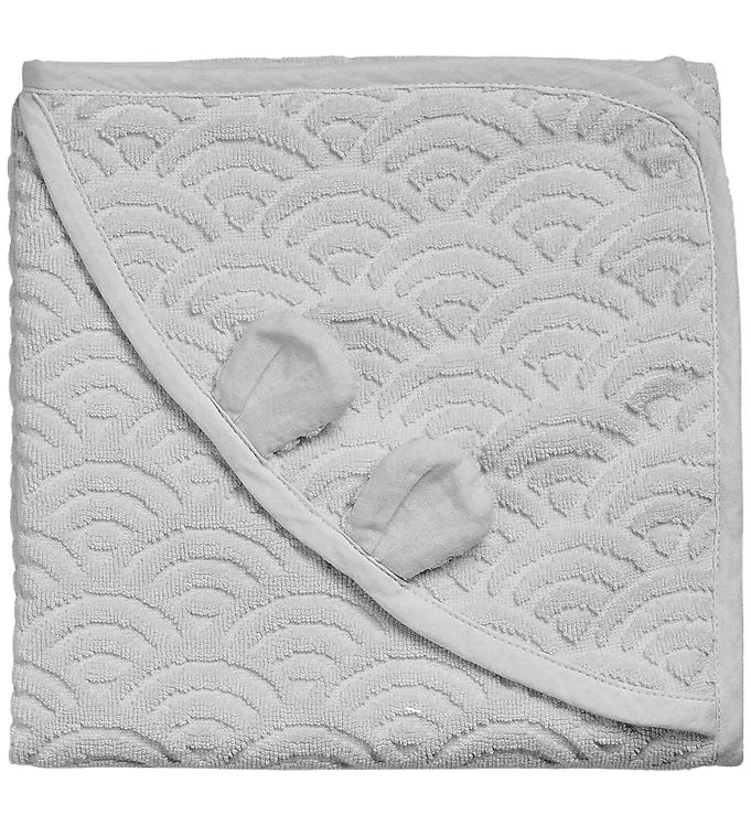 Cam Cam Babyhandduk – 80×80 cm – Classic+ Grey m. Öron