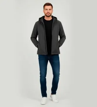 Woolrich för män. CFWOOU1047MRUT3496 Pacific Soft Shell Jacket svart (XL), Casual, Polyamid