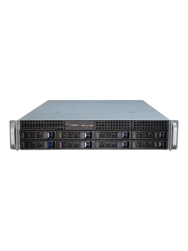 Inter-tech Ipc 2u-2408 2u 19″ Rack Rostfritt Stål, Svart