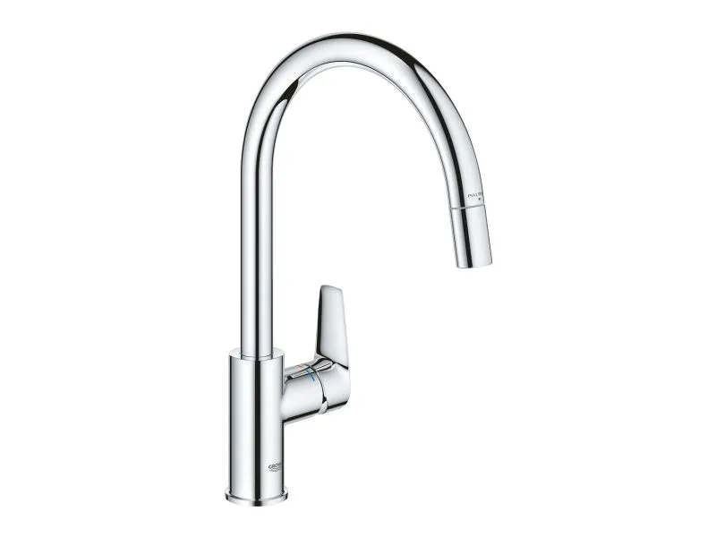 Grohe BauEdge Kitchen faucet with pull-out Chrome