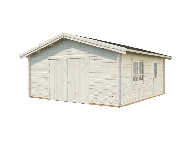 Palmako Roger Garage 29,2 m²/inv. 27,7 m², med port, impr. natur (#3027)
