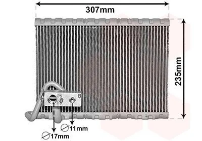 VAN WEZEL 4000V401 Förångare till AC